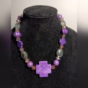 Purple Beaded Necklace